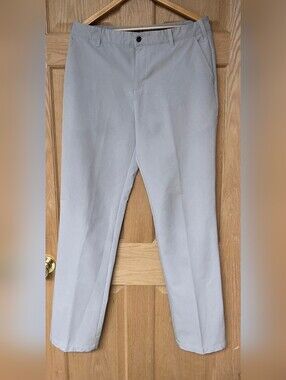 Adidas Golf Pants Mens 34x34 Gray Straight Twill Stretch Performance